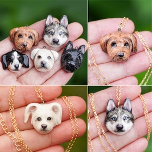 Personalized Dog Portrait Charm, Dog Necklace, Cute Pet Necklace, Amazing Gift For Mom image 7