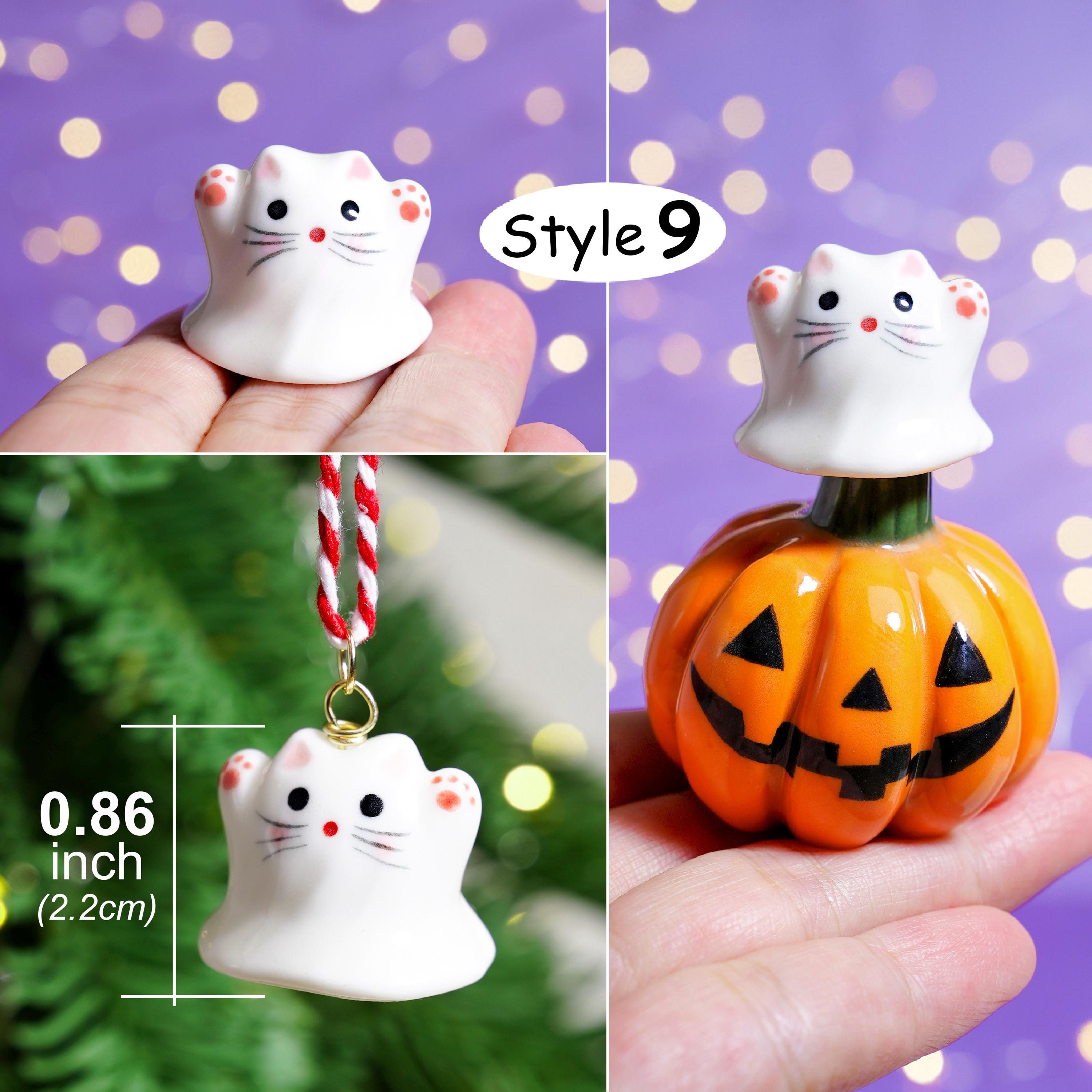 ハロウィン^(｀∇´)^　猫カボチャ型ランタン　【小】　ホワイト ハロウィン^(｀∇´)^ 猫カボチャ型ランタン 【小】 ホワイト