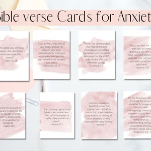 Download digital de cartões de versículos bíblicos femininos para ansiedade | 8 cartões de versículos das escrituras em aquarela para impressão | Download instantâneo de cartões de escritura