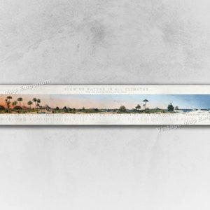 1852 View of Nature In All Climates Art Print - Equator to the Arctic Circle Print - Panoramic Poster Wall Art