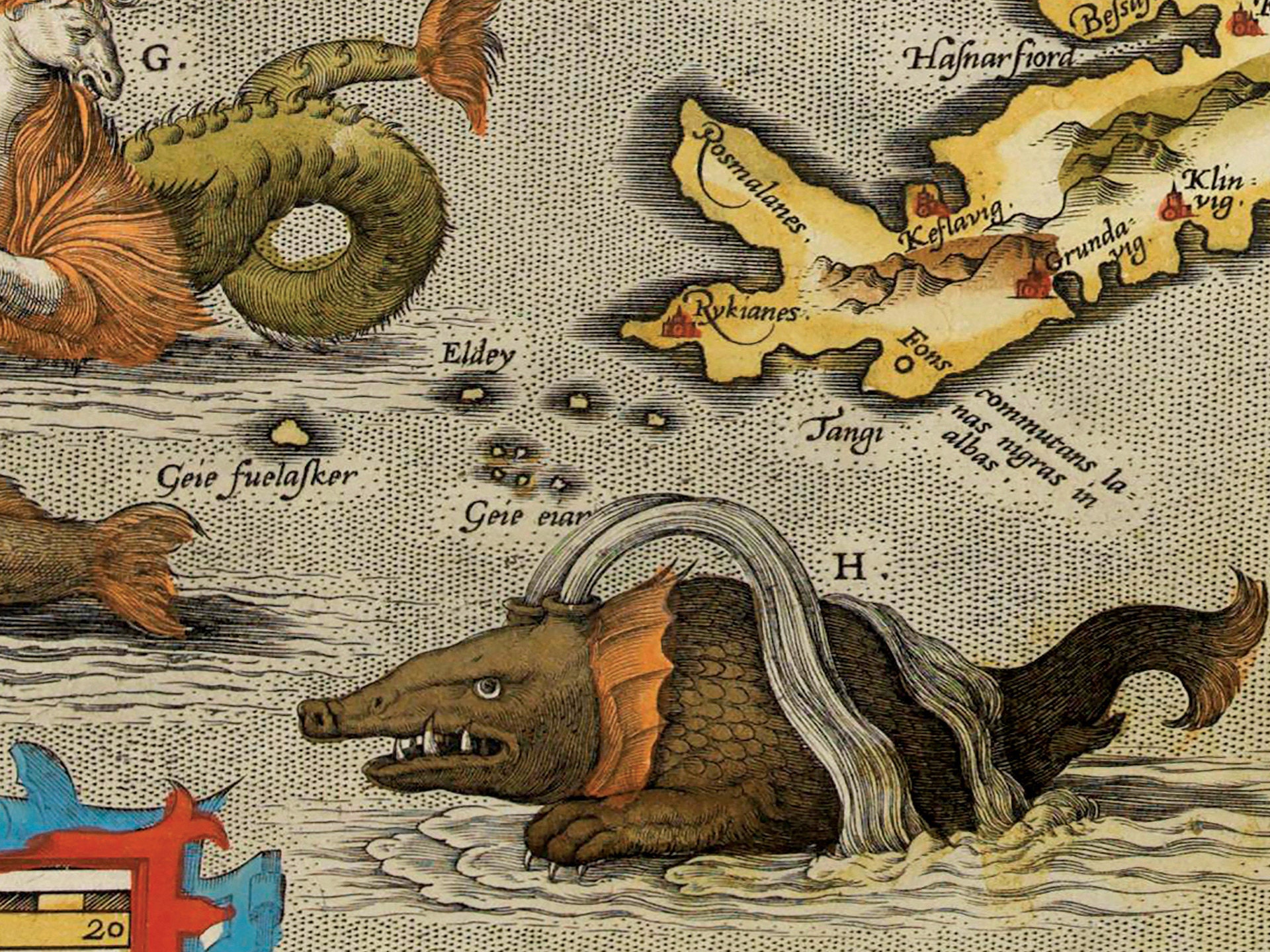 1590 Map of Iceland - Illustrated Vintage Map by Abraham Ortelius