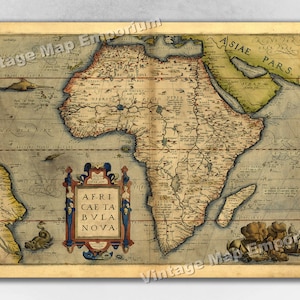 Africa 1570 Orbis Terrarum - Historic Abraham Ortelius Map - Vintage Old African Continent Wall Map Art Print Poster