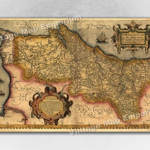 Portugal Map Map of Portugal Old World Map Digital Old -  Israel