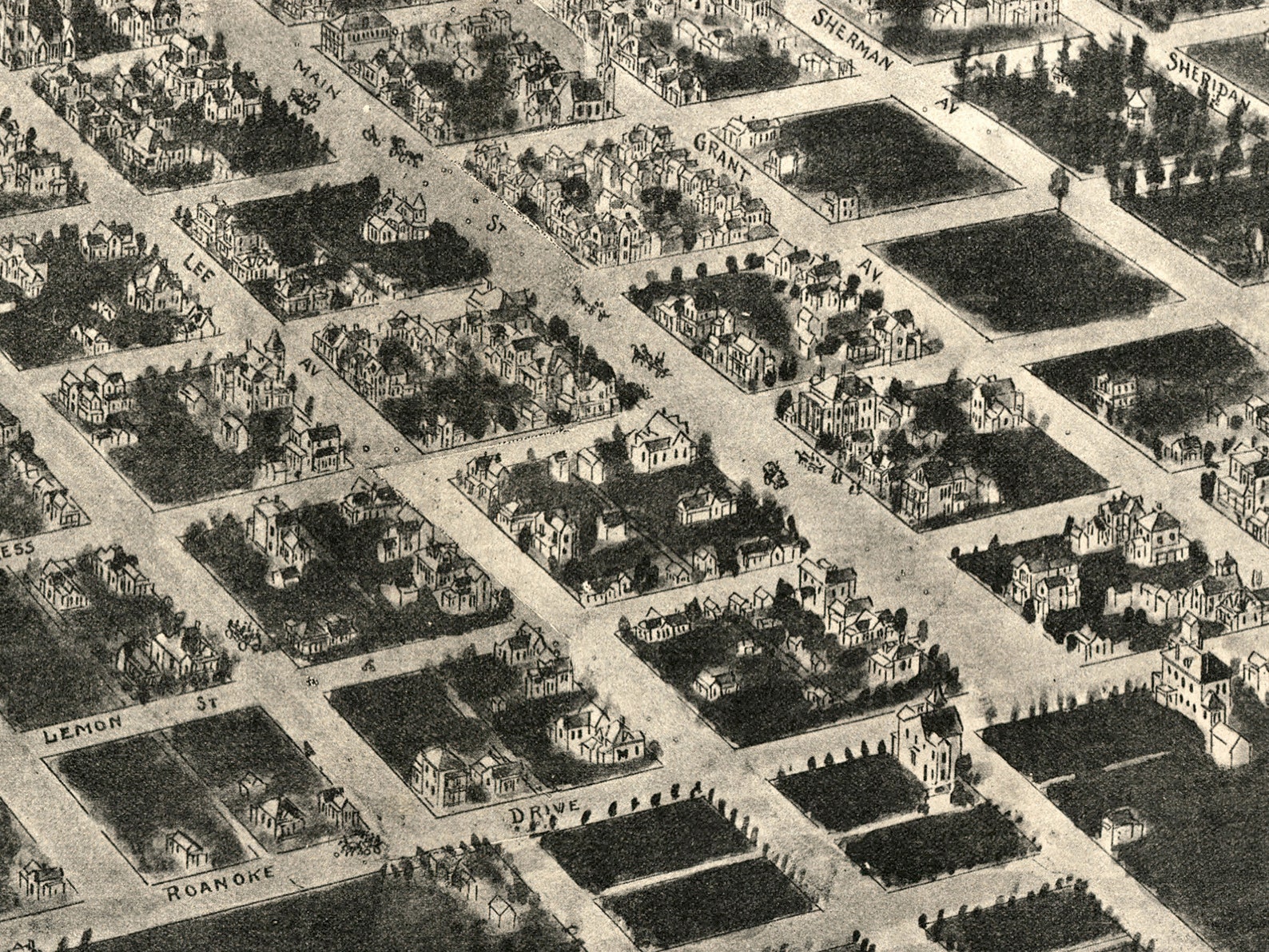 1908 Fitzgerald Map Panoramic Old City Map Etsy