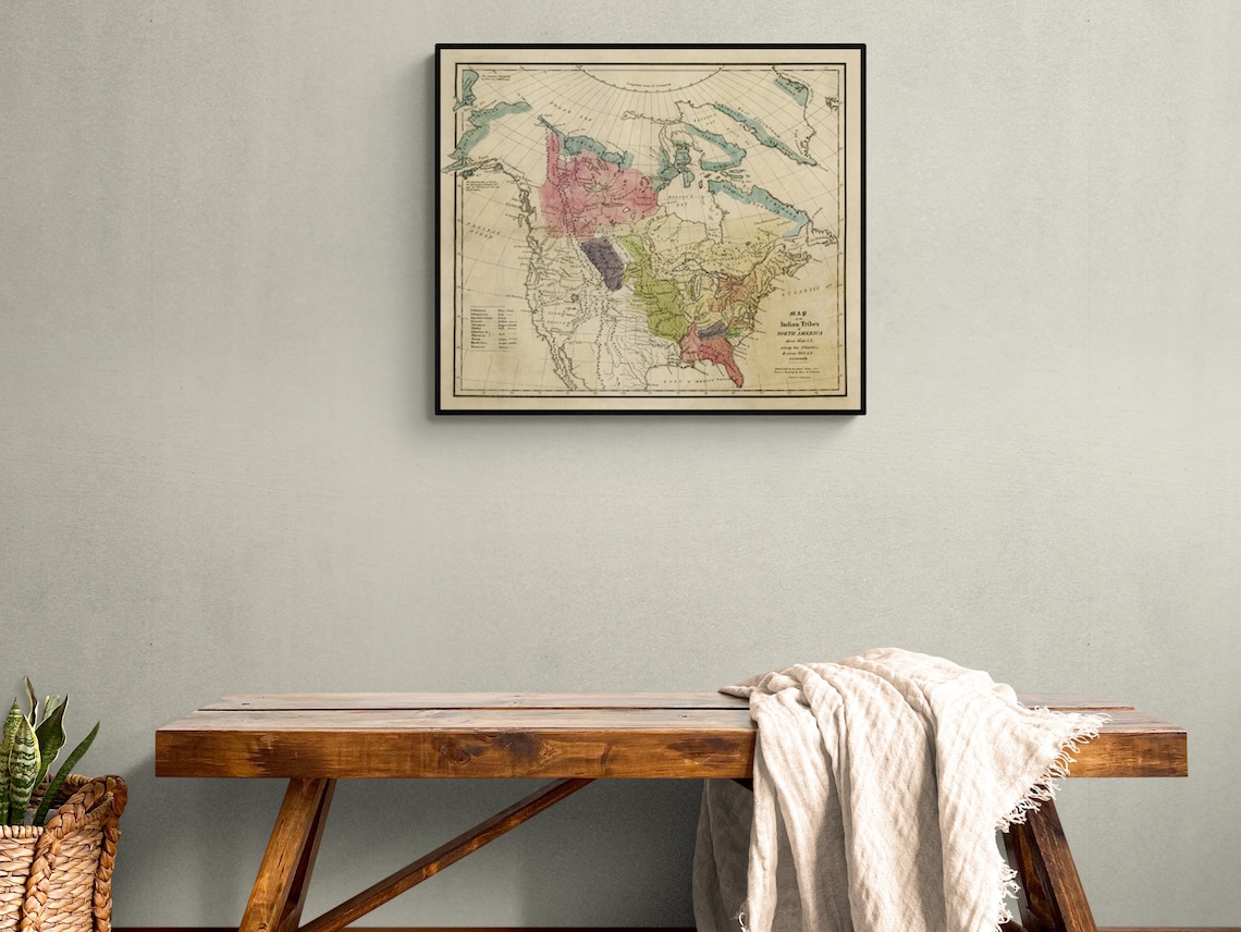 1836 Map of the Indian Tribes of North America About 1600 A.D ...
