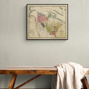 1836 Map of the Indian Tribes of North America About 1600 A.D ...