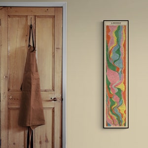 May include: A framed vintage chart depicting a timeline of history with colorful bands representing different periods. The chart is titled "The  Breakdown".