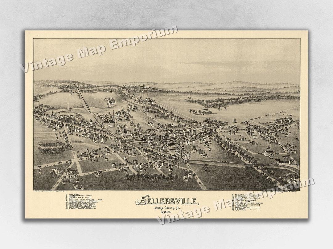 1894 Map Panoramic Old City Map Historic Il Jass 