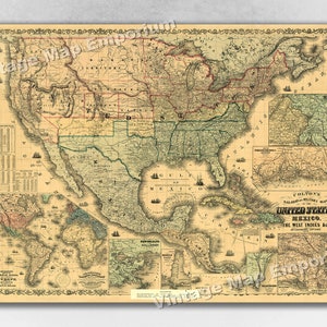 1862 Military & Railroad Map US Civil War Era - Historic Wall Map Art Print