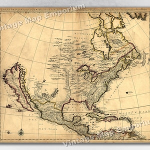 1685 Historic Map of Early North America and the English Empire - Wall Map Art Print