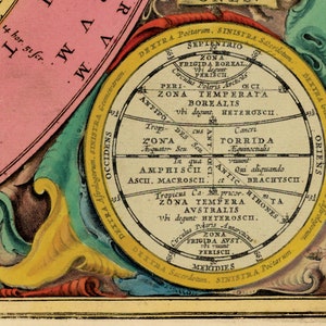 1660 Celestial Map Print Plate 13 - "the Hemisphere of the World" by ...