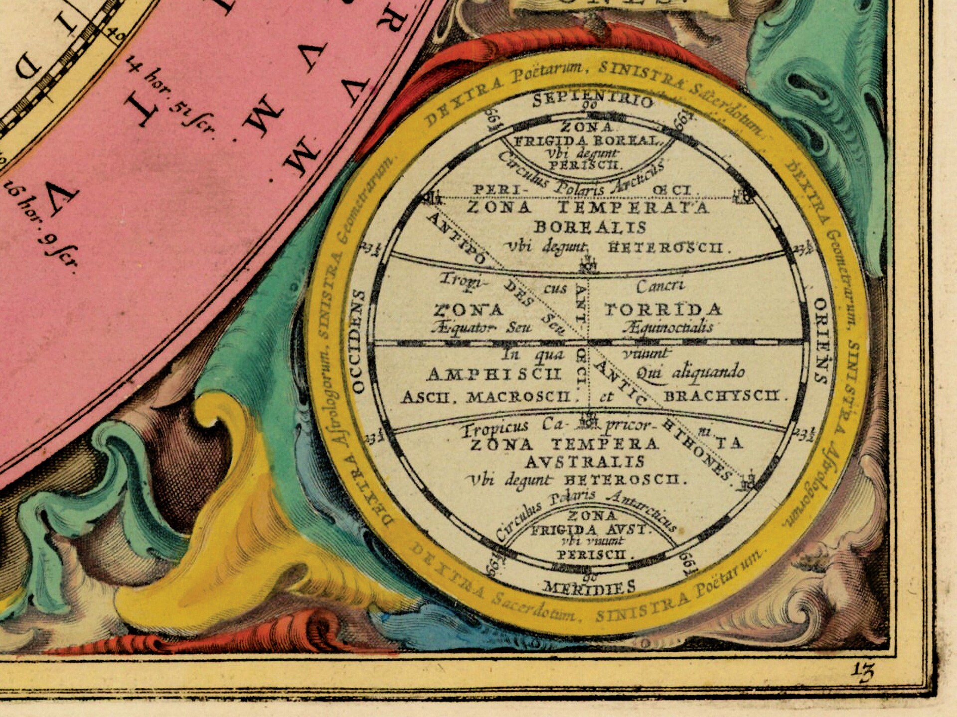 1660 Celestial Map Print Plate 13 - "the Hemisphere of the World" by ...