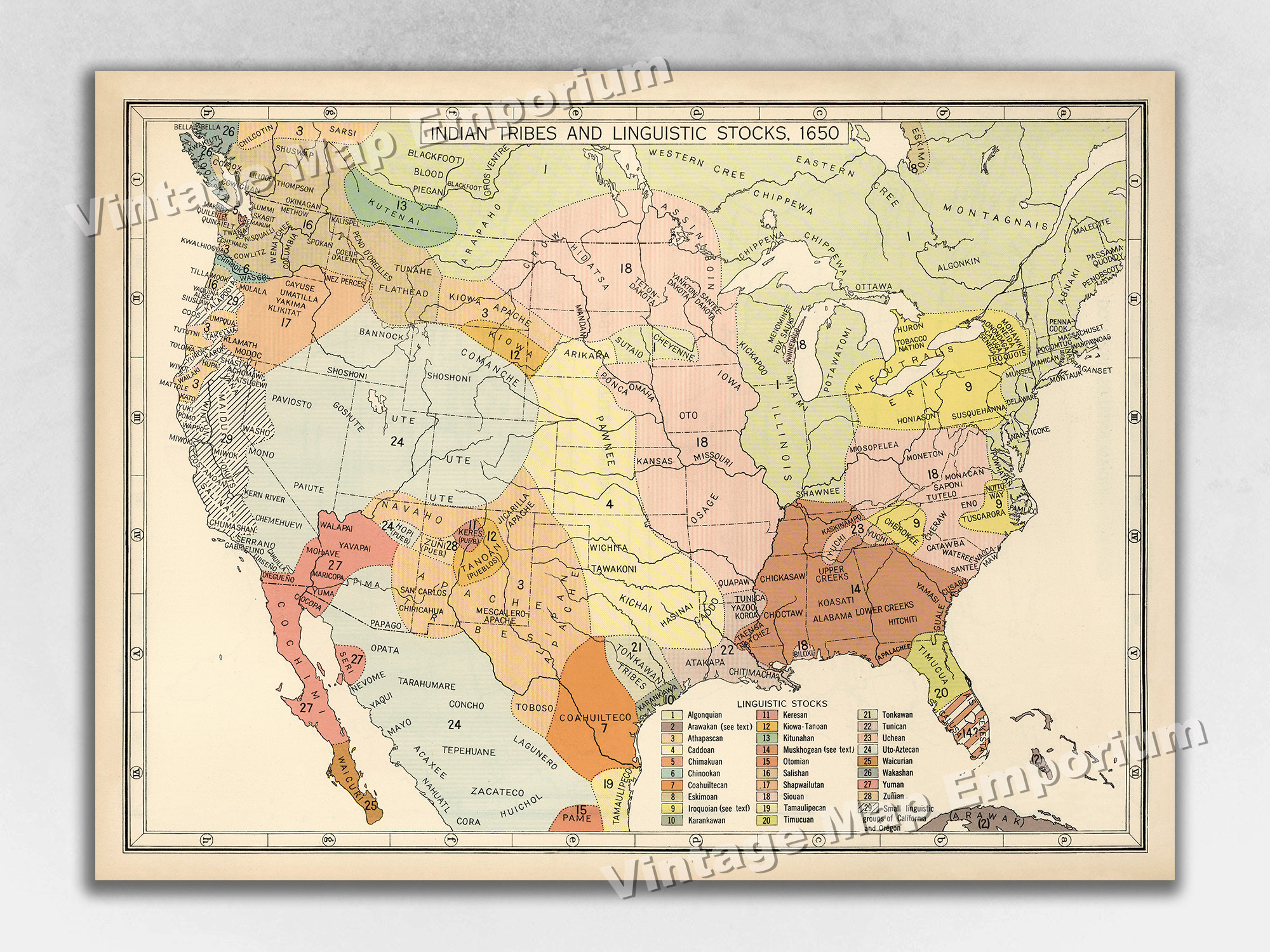 US Map Of Native American Indian Tribes Linguistic Stocks Etsy Il Fullxfull.3382431887 Ba0r
