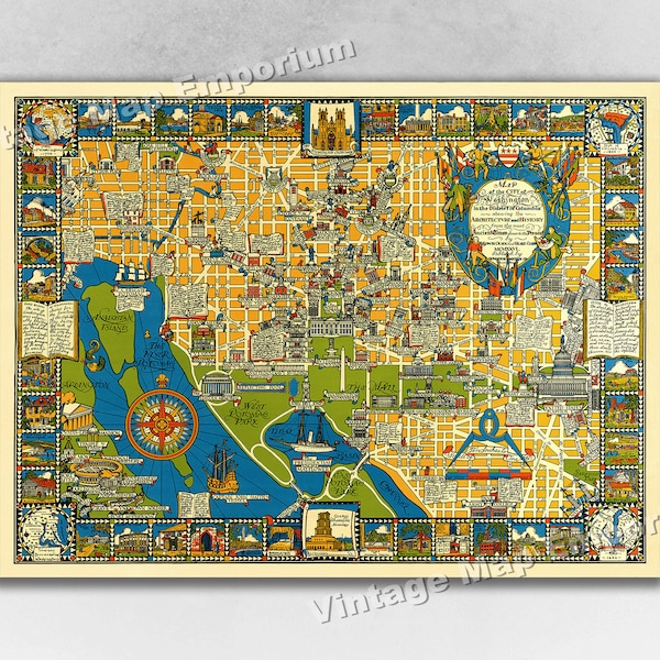 Map of Foggy Bottom - Etsy
