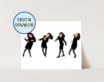 Elaine Benes Dance Moves Cross Stitch Pattern Seinfeld Cross Stitch Elaine Dance Cross Stitch