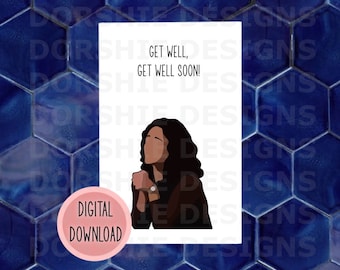Elaine Benes Get Well Soon Card **Print At Home**Digital File Only**
