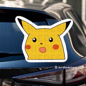 Raamsticker Surprised Pikachu Meme