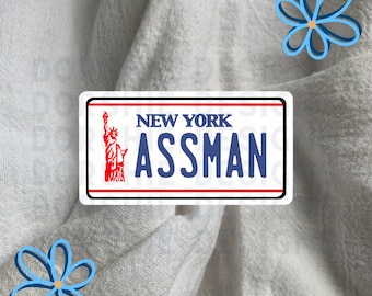 A**man License Plate Sticker