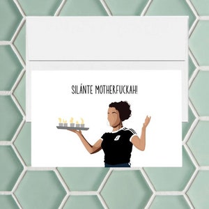 Carte de voeux d'anniversaire Michelle Slainte MotherF. Carte de voeux imprimée sur du papier cartonné léger et livrée avec une enveloppe.