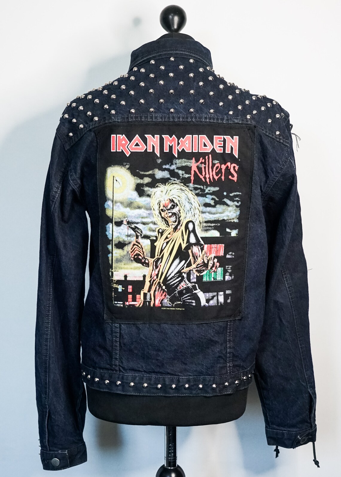 Custom Iron Maiden Denim Battle Jacket 'WRATHCHILD' Etsy