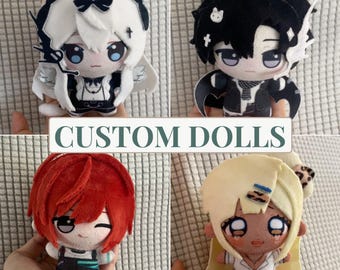 Custom Photo to Plush Doll | Personalized Character Commission | Handcrafted Chibi for OCs, Manga & Games | Professional Ultra Soft Art Doll