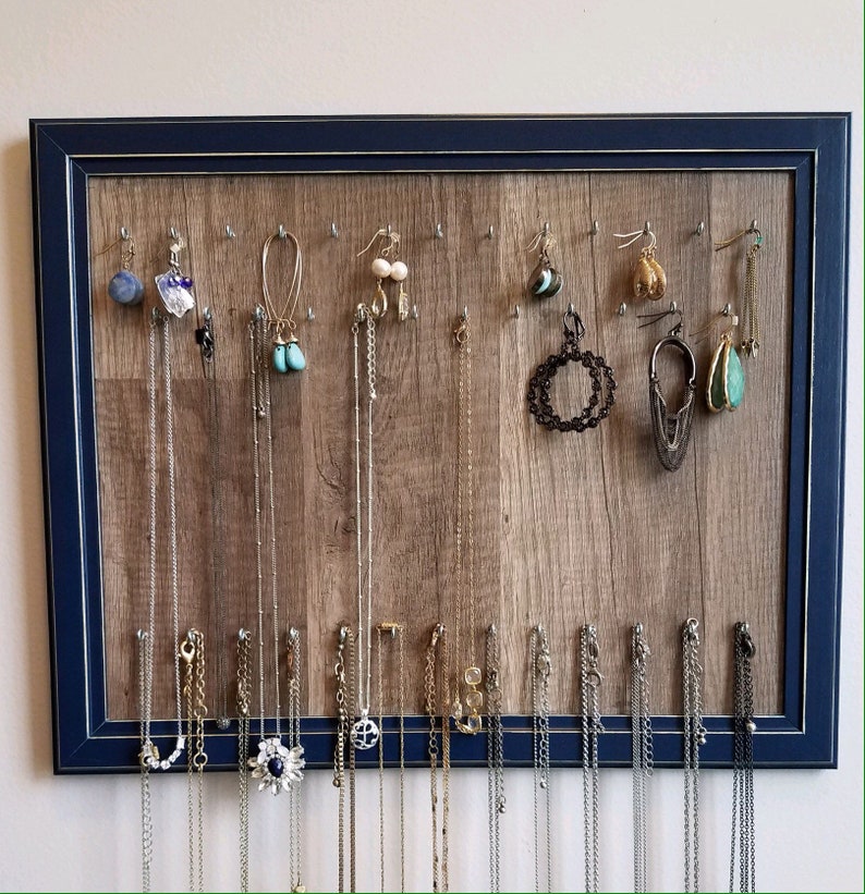 Rustic Jewelry Frame Display Organizer Image 0