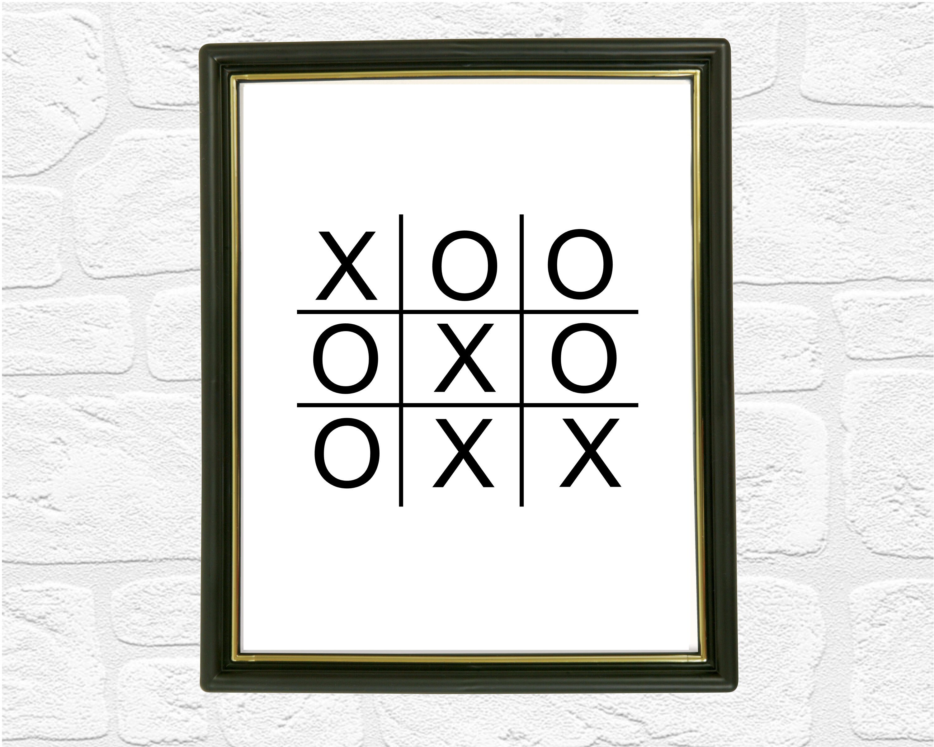Tic Tac Toe Wall Art / Printable Wall Art / Tic Tac Toe Etsy