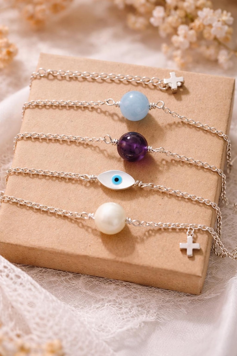 Pulsera De Larimar, Pulsera De Plata De Ley 925, Pulsera Hecha A Mano, Joyería Minimalista, Pulsera Para Mujer, Pulsera De República Dominicana - México