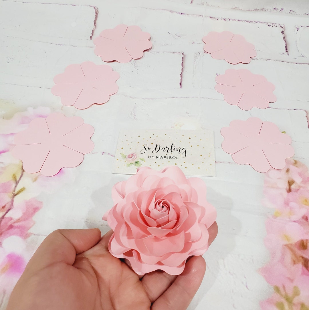 12ct Rose Template DIY, Rose Diecuts, Paper Roses, Paper Flowers, Roses