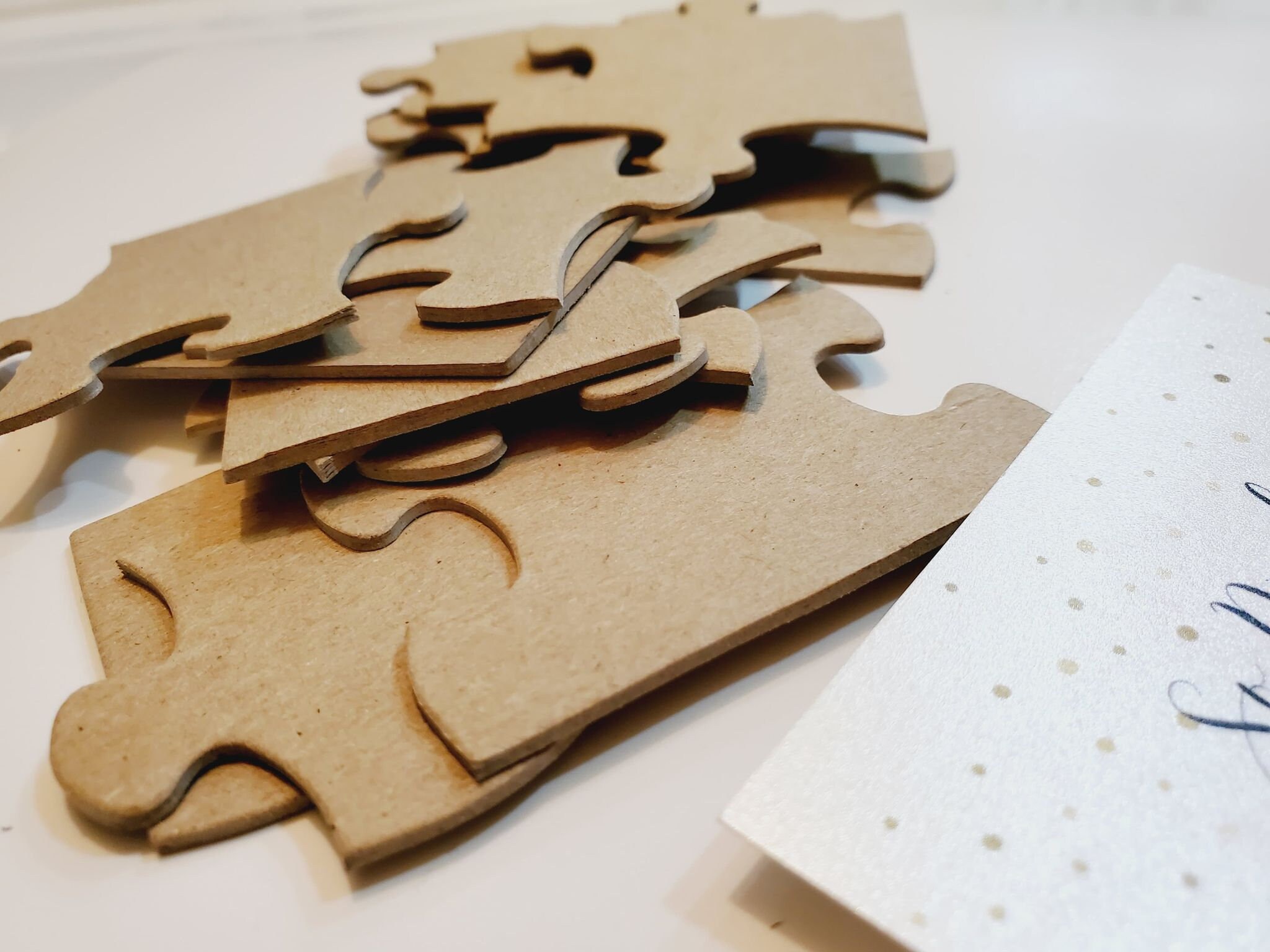 Chipboard Puzzle Pieces, Bare Chipboard, Puzzle Pieces, Scrapbooking, Chipboard Diecuts,die Cut