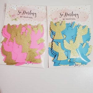 Angel confetti, Baptism confetti, Christening confetti, boy and girl angel confetti, party decorations, baptism party decor, first communion