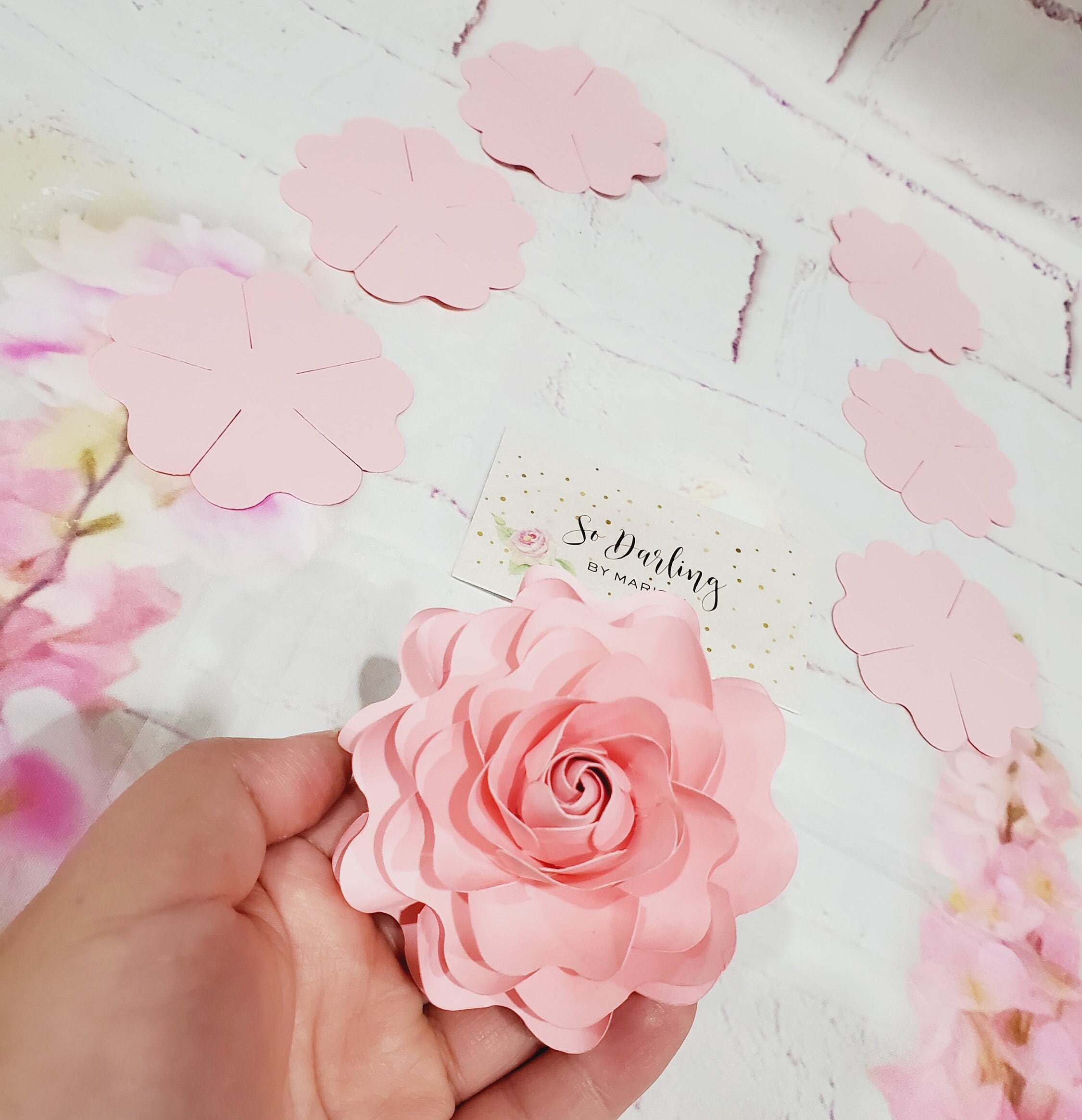 12ct Rose Template DIY, Rose Diecuts, Paper Roses, Paper Flowers, Roses