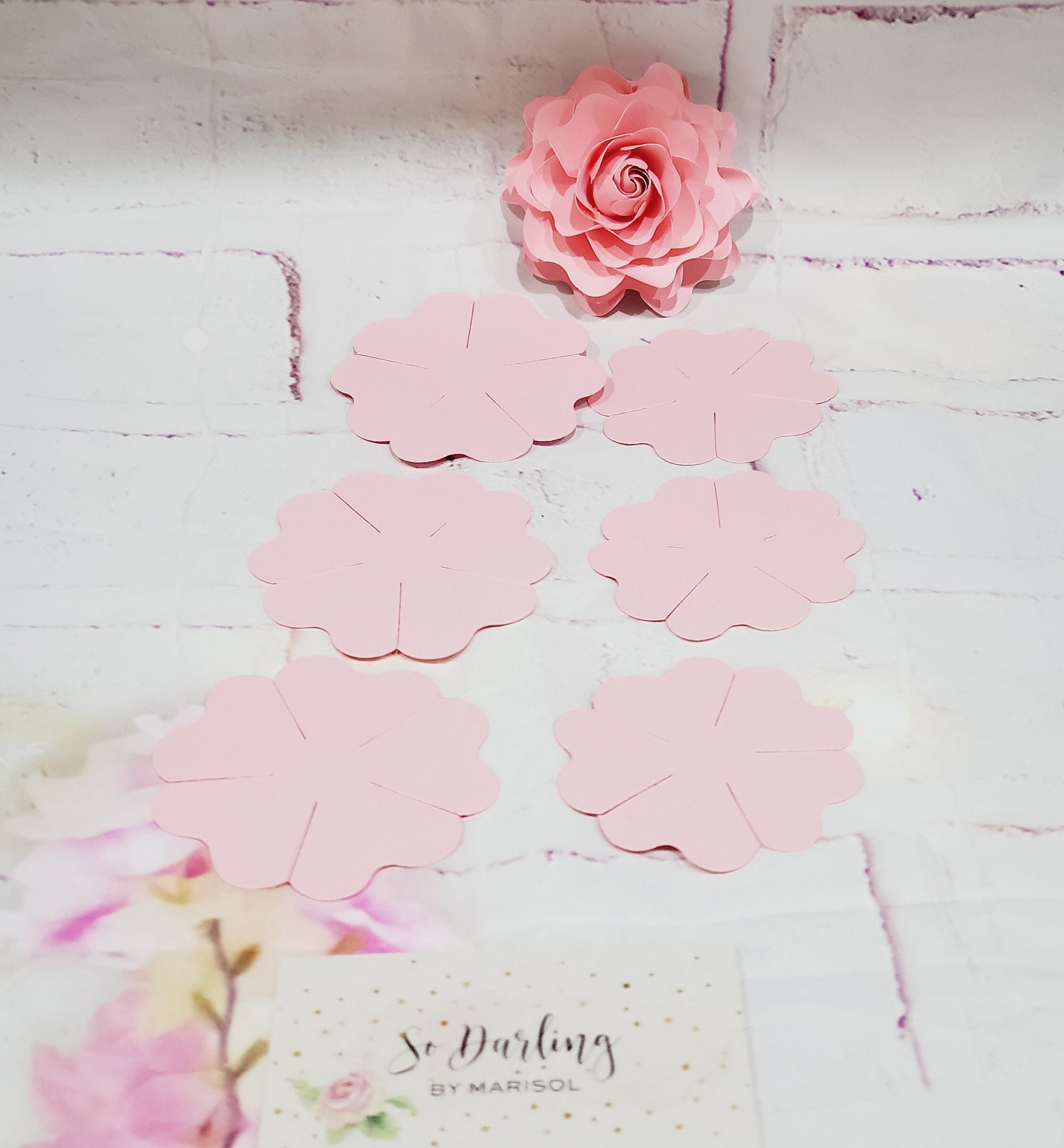 12ct Rose Template DIY, Rose Diecuts, Paper Roses, Paper Flowers, Roses