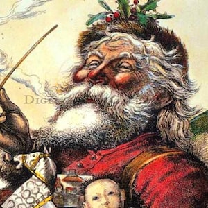 Vintage Victorian Santa Claus, Digital Download Image