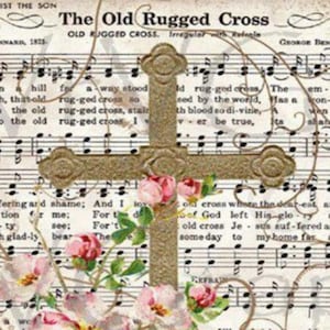 The Old Rugged Cross Vintage Digital Print, Instant Download