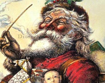 Vintage Victorian Santa Claus, Digital Download Image