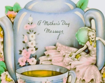 A Cup of Tea for Mom, Digital Vintage Mother's Day Image