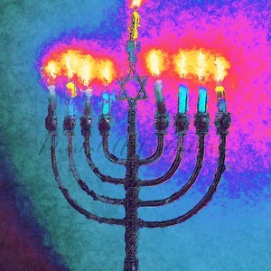 Image en téléchargement numérique instantané de belle menorah