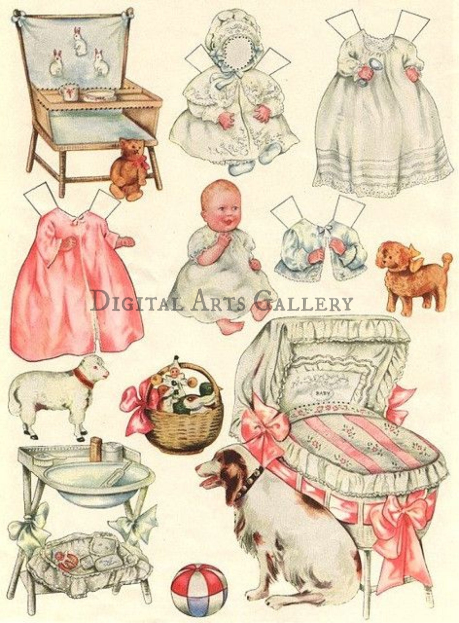Vintage Paper Doll, Digital Download, Print - Etsy
