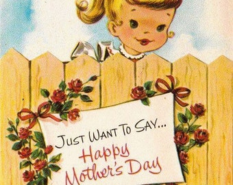 Vintage Mother's Day Greeting, Instant Digital Download