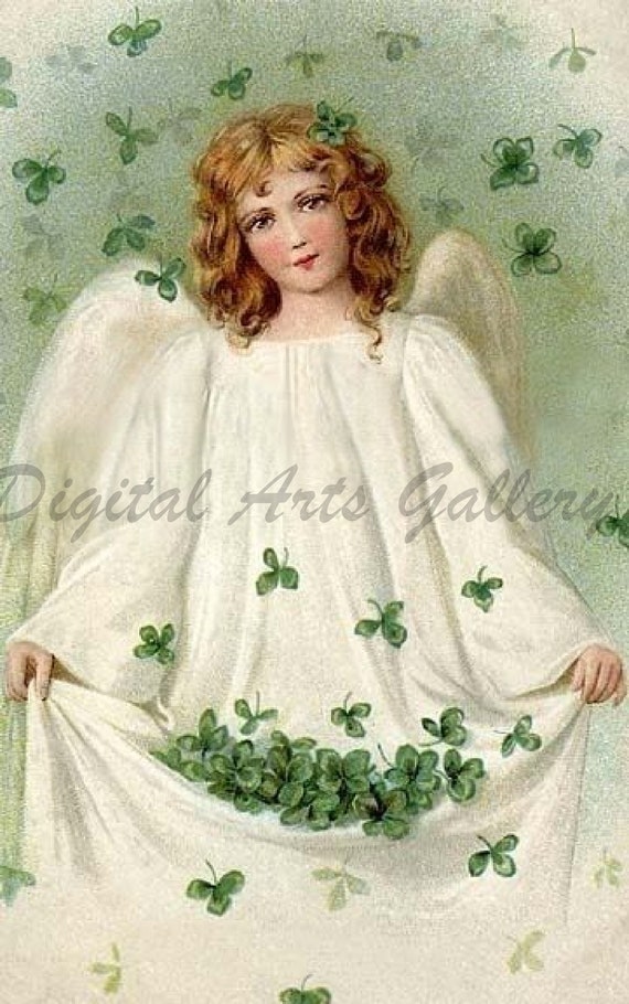 Imagen vintage del Día de San Patricio: Ángel de Descarga
