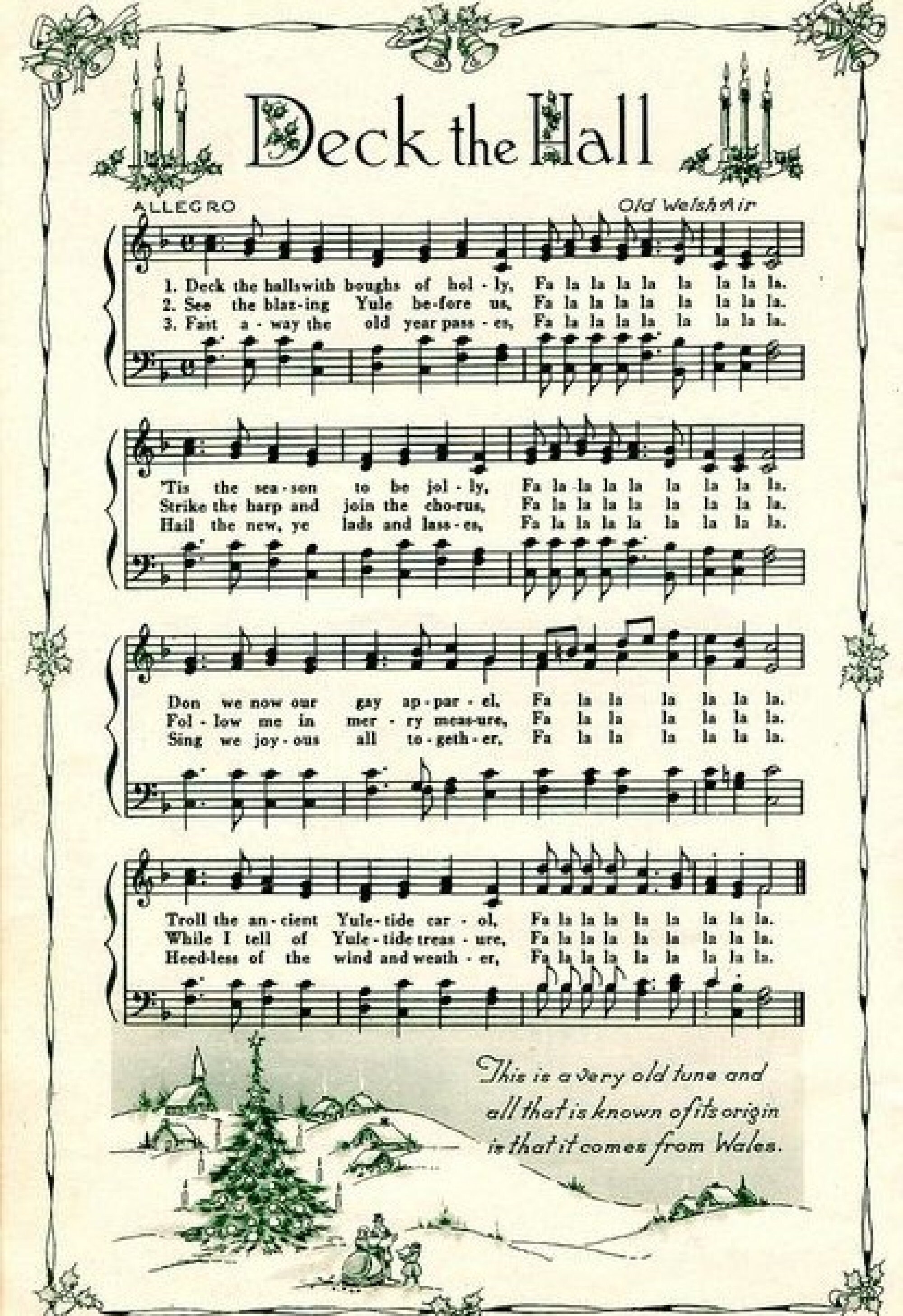 Christmas Carol Deck The Halls 