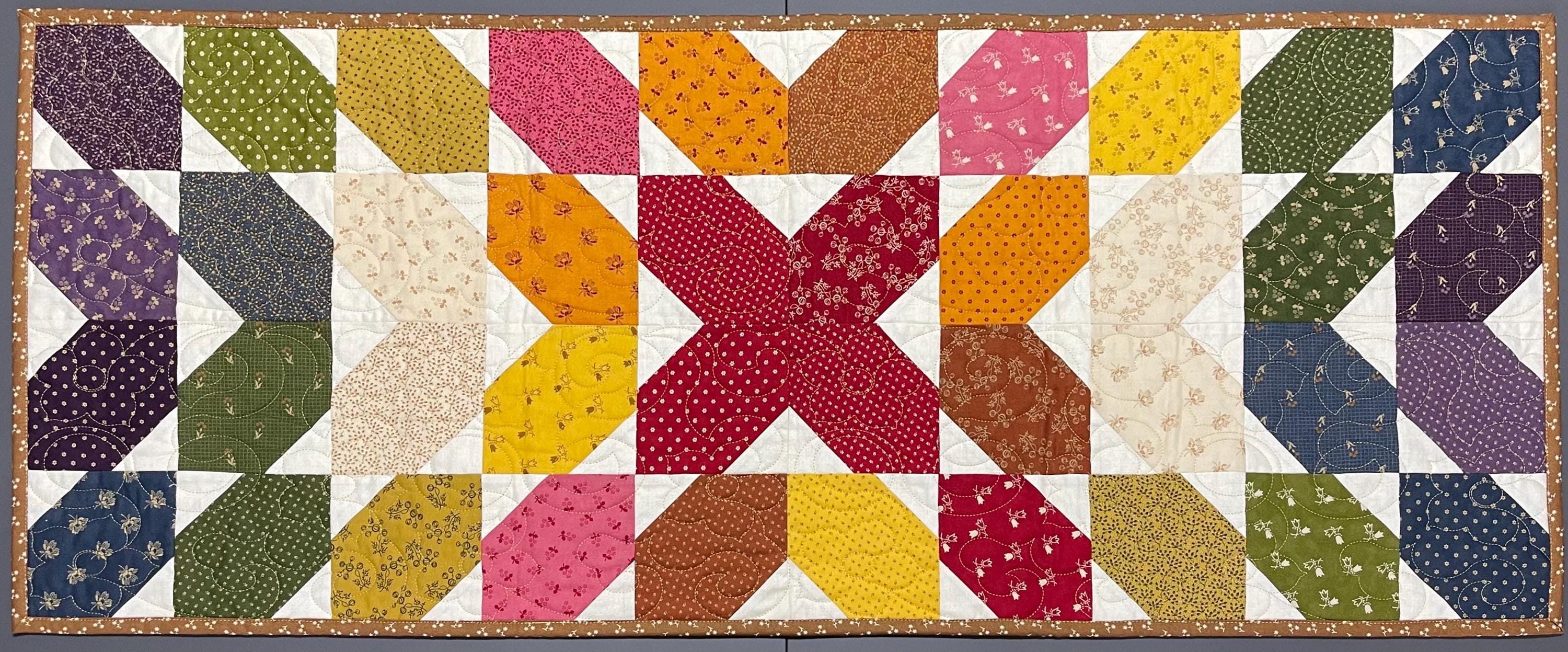 Handmade Patchwork Table Runner: Floral Quilted Moda Fabric, 18x45 - Etsy