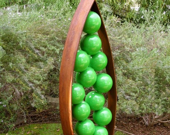 Modern Outdoor Sculpture &quot;SNAP&quot; weathered steel, powdercoated steel