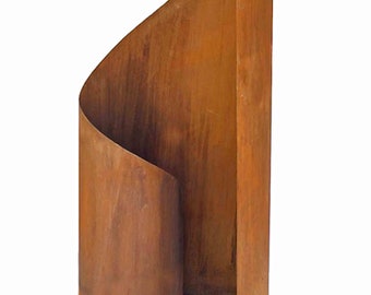 Modern Outdoor Sculpture &quot;TAFFY&quot; weathered/oxidized steel