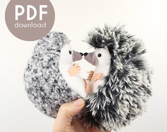 Hedgehog Hand-Stitching Stuffed Animal Pattern - PDF Download