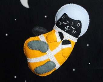 DIY Felt Hand Stitching Stuffed Animal Kit Space Boy Cat