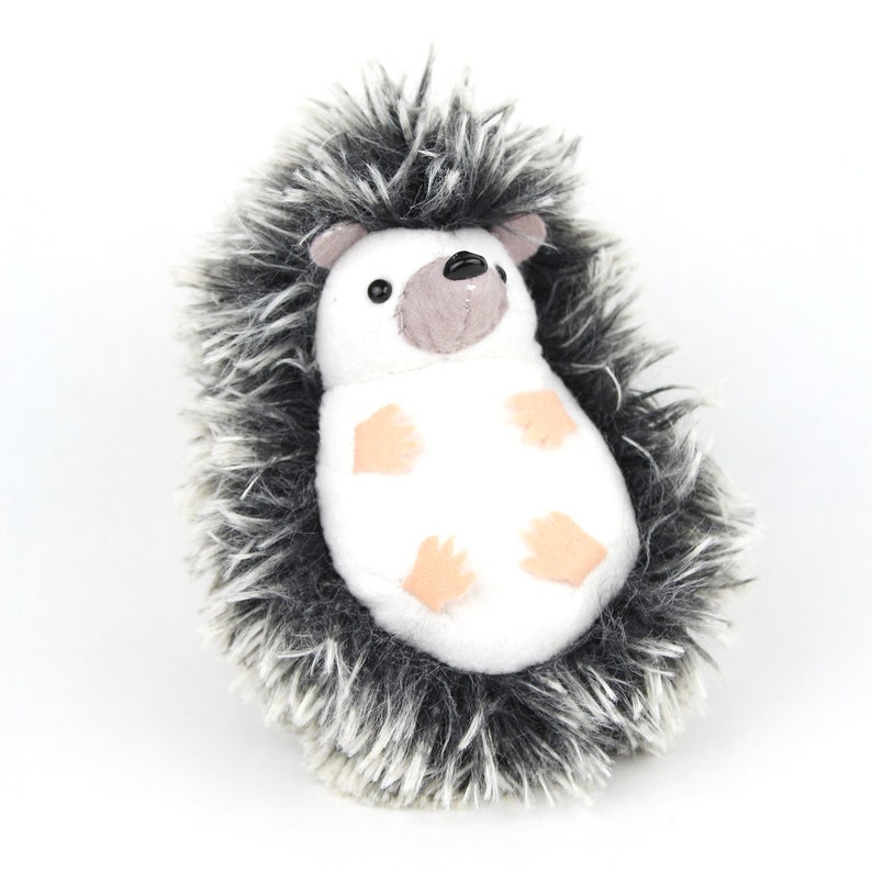 Hedgehog Hand Stitching Felt Stuffed Animal Kit Long Fur Etsy