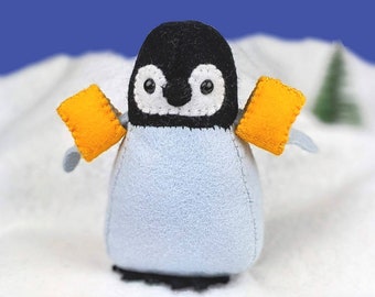 Pinguin-Küken Stick-Filzset