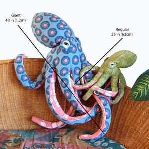 Giant Octopus AND Small Octopus Sewing Pattern Set PDF image 4